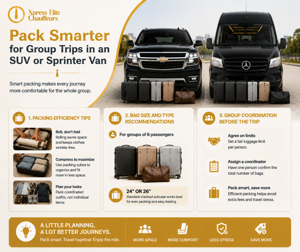 pack luggage for group trips